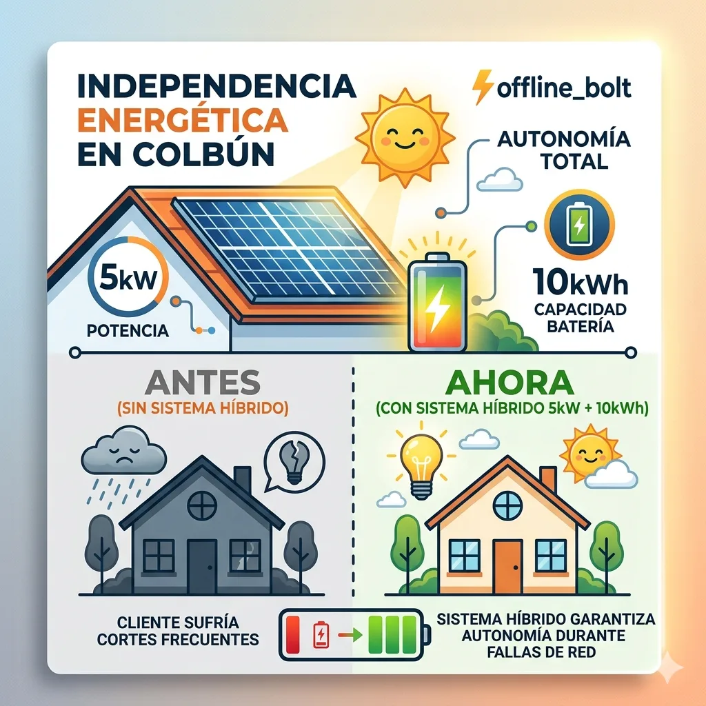 Instalación paneles solares off-grid Colbún